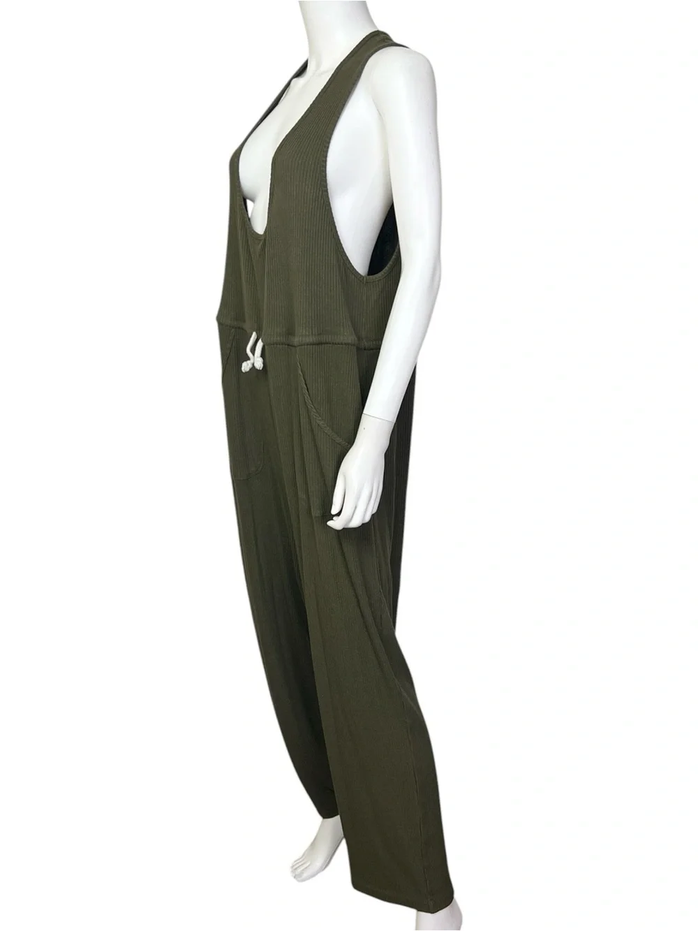 Free People Sunday Snuggles Jumper in Army - sz L